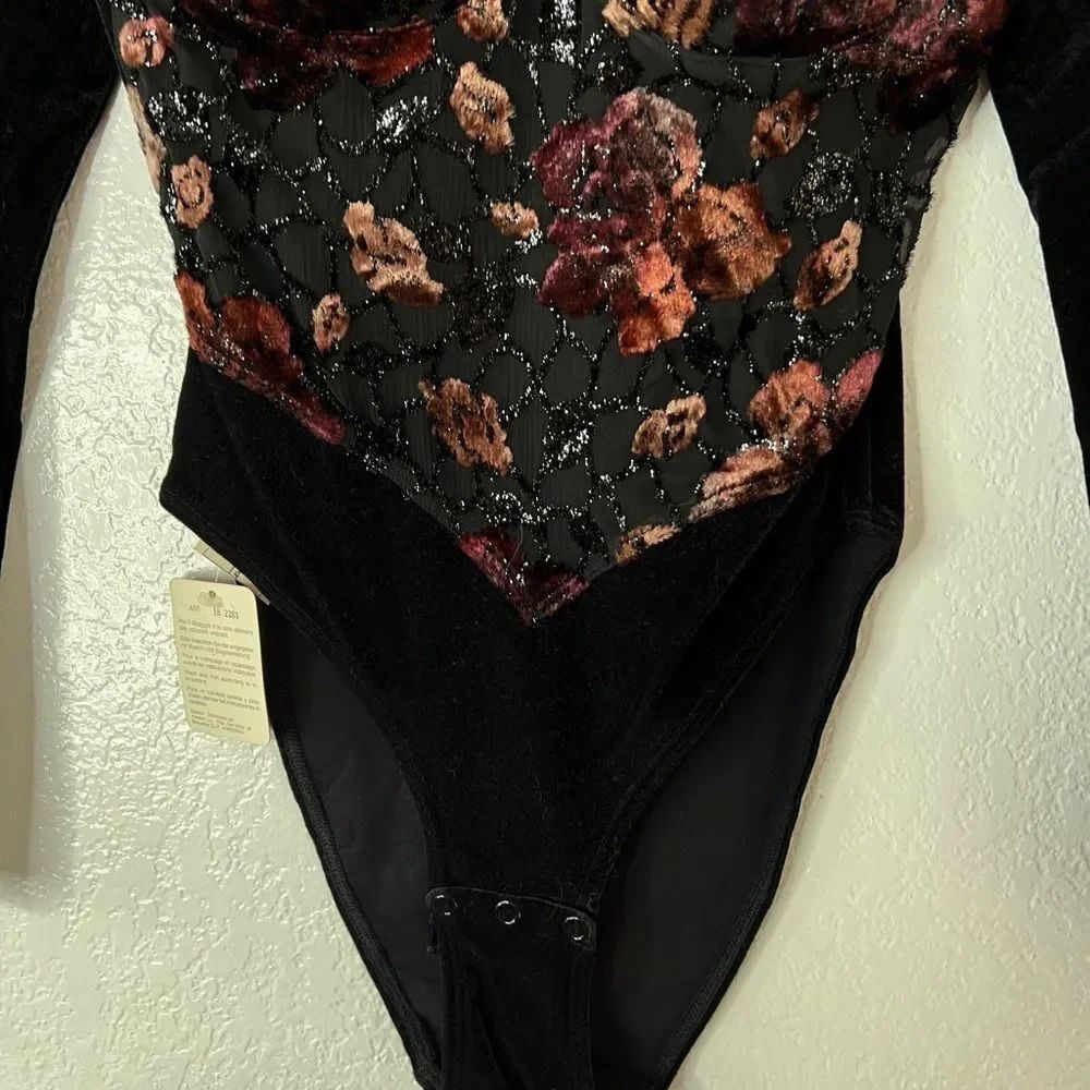 New Vintage La Perla black velvet bodysuit - Picture 6 of 11